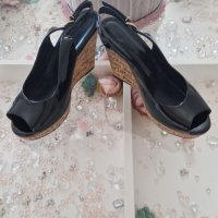 Дамски сандали от естествен лак, снимка 3 - Сандали - 42883386