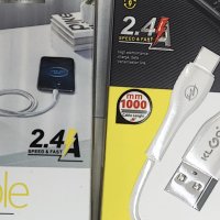 Комплект, мрежово зарядно TC-9, бързо зареждане, кабел за TYPE-C,, microUSB ИЛИ ЗА TYPE C по желание, снимка 11 - USB кабели - 39975335