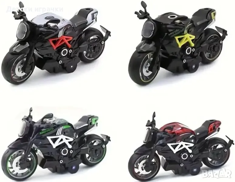 Метален мотор 1:14 Pull Back мотоциклет, снимка 1