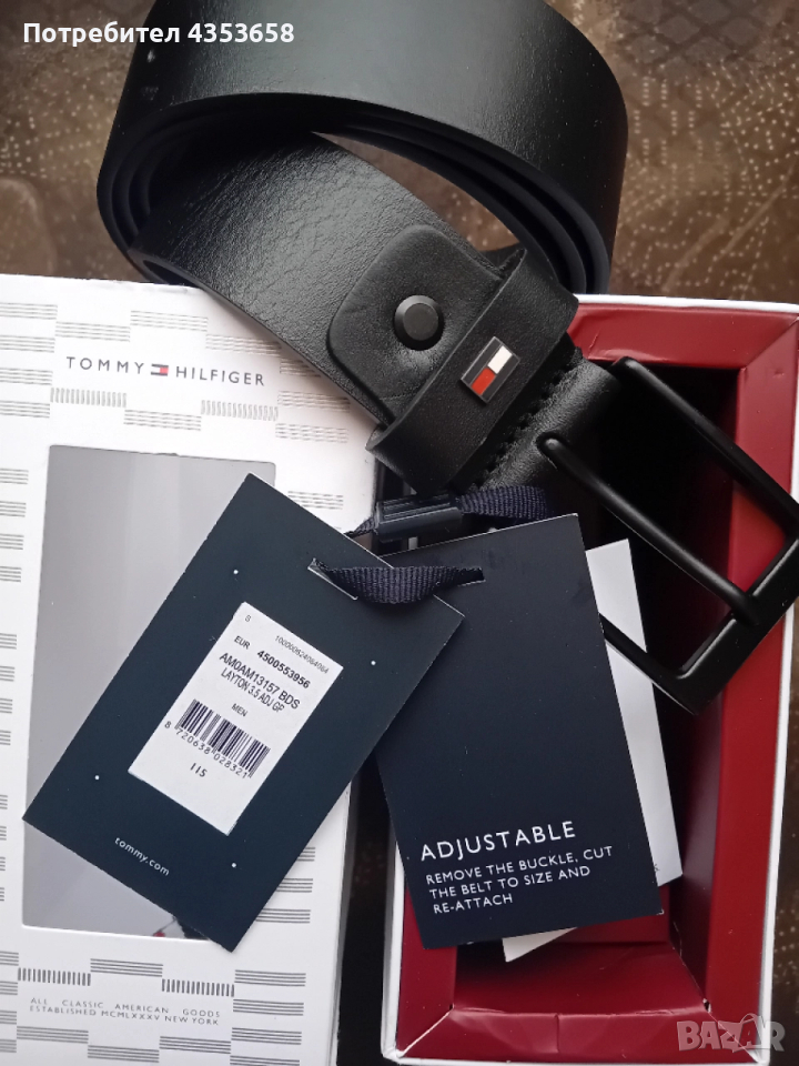 Tommy Hilfiger -115 см ест.кожа колан, снимка 1