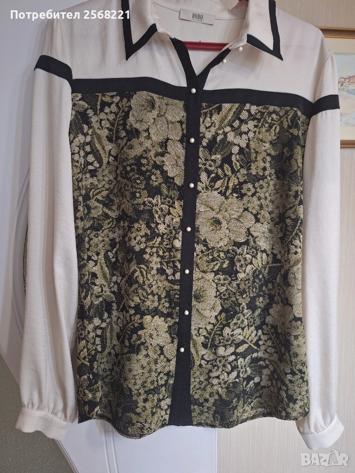 Продавам елегантна дамска риза от ефирна материя на фирмата Бобо Зандер , снимка 1