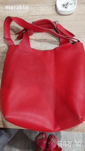 Дебела естествена кожа чанта, реплика на зара, снимка 1