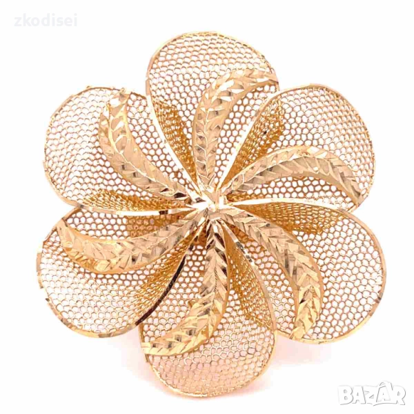 Златен дамски пръстен 7,10гр. размер:59 14кр. проба:585 модел:34369-1, снимка 1