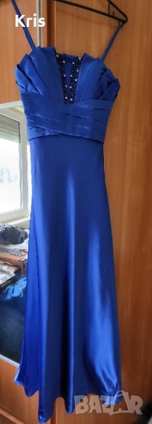 Дамска официална сатенене рокля, рр S, снимка 1