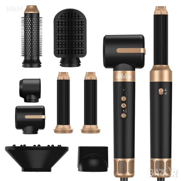 Сешоар Ukliss Airstyler , комплект Styler 7-в-1, високоскоростен безчетков мотор, снимка 1