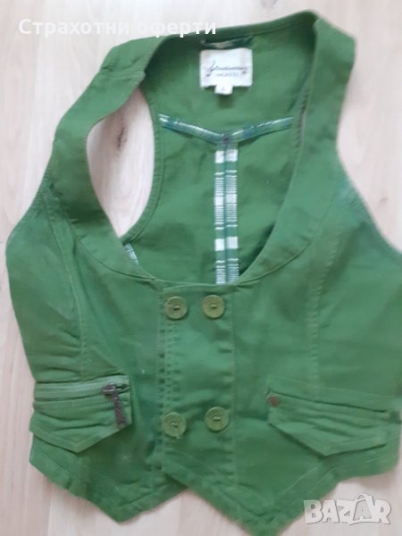 Зелен дънков елек, снимка 1