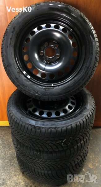 Висок клас Зимни гуми Dunlop + VW 16" джанти, снимка 1