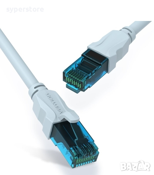 Кабел за Лан мрежа 3м Екраниран Vention VAP-A10-S300 LAN UTP CAT-5e Сив, снимка 1