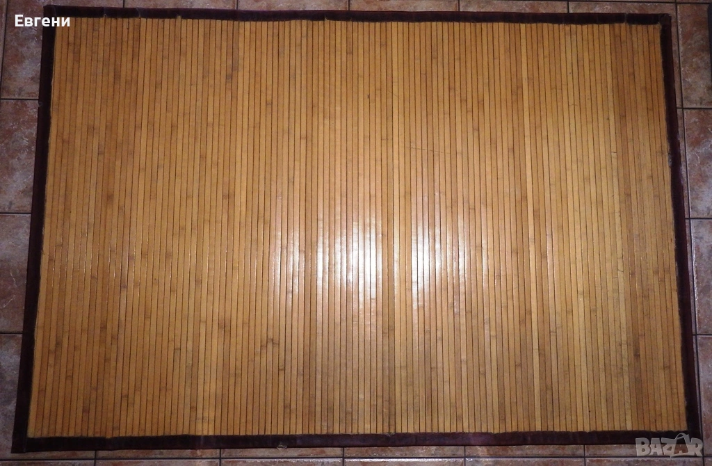 Килим 178 х 120 см. в стил „Рустик” от тънки бамбукови летвички, снимка 1