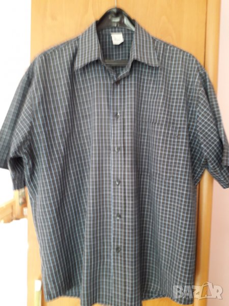 Мъжка риза къс ръкав на квадратчета 41/42, снимка 1
