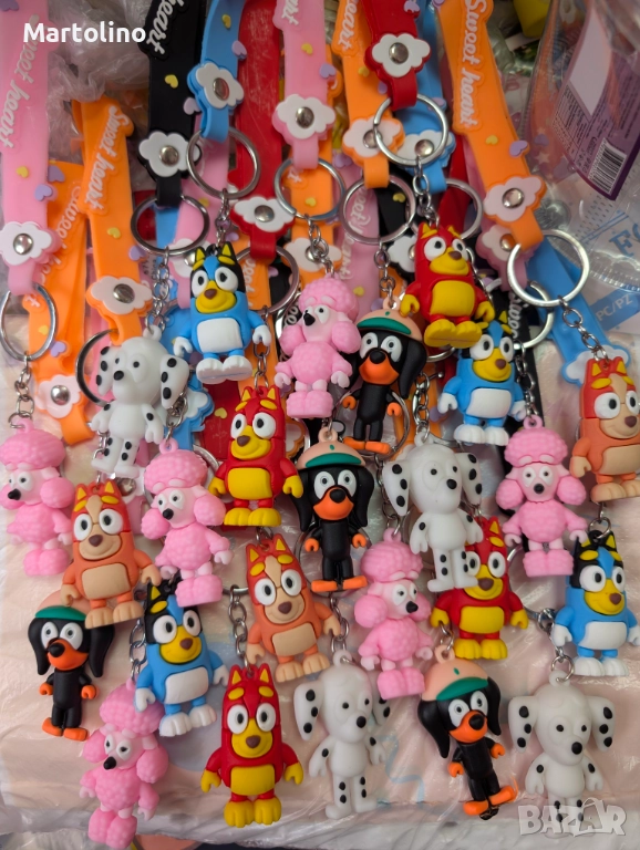 Нови ключодържател играчка фигурка Блуи и Бинго, снимка 1