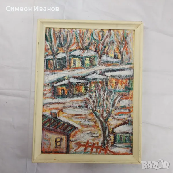 Интересна стара картина пейзаж SG2016, снимка 1