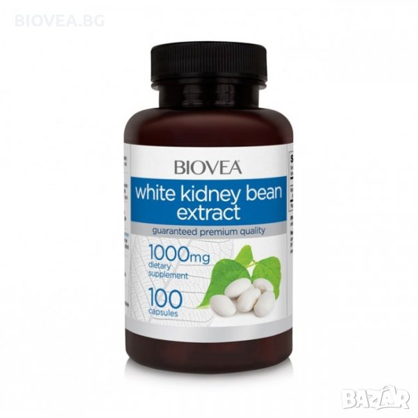 Хранителна добавка WHITE KIDNEY BEAN EXTRACT 1000mg 100 Capsules -Със срок на годност до 06/2024г, снимка 1