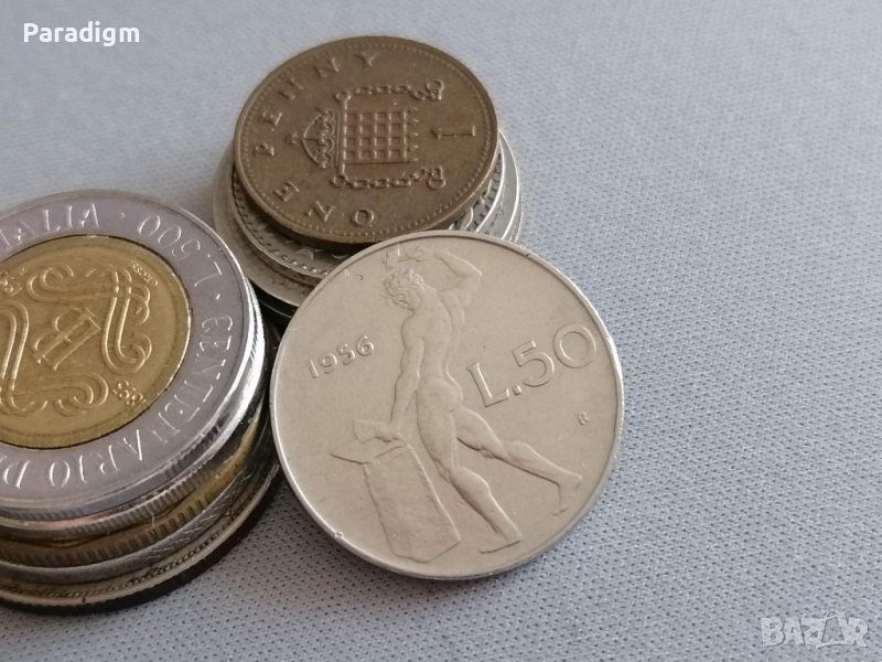 Монета - Италия - 50 лири | 1956г., снимка 1
