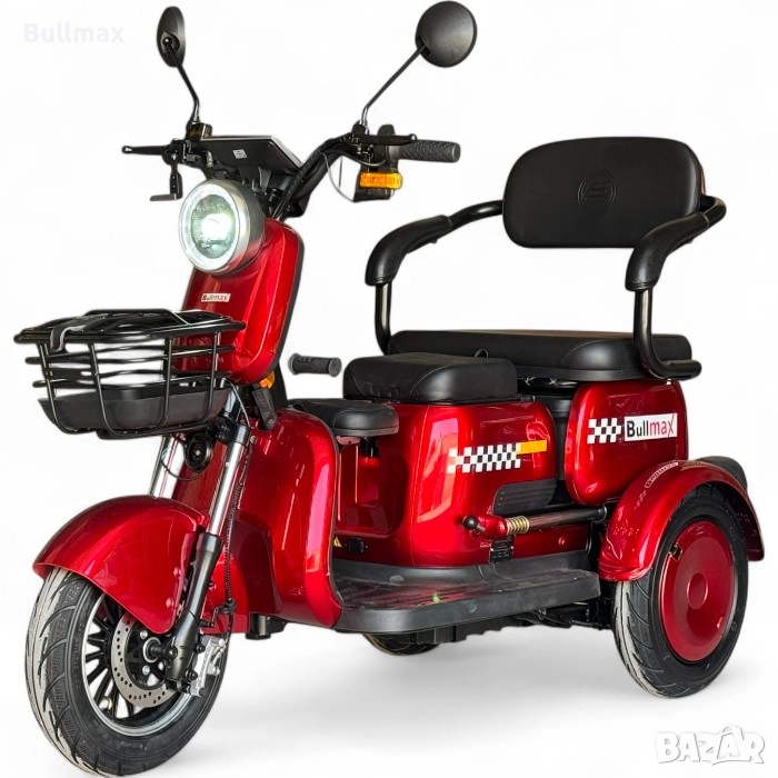  Триместна електрическа триколка за възрастни и трудноподвижни Fullmax R3, 2000W,60V,20Ah,5 батерии,, снимка 1