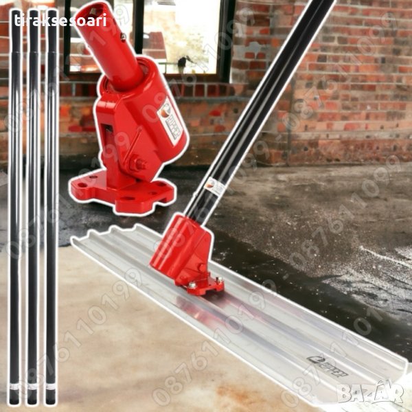 Ръчен алуминиев мастар 1.2 мт 5.4 мт Мастар за заглаждане на Бетон, снимка 1