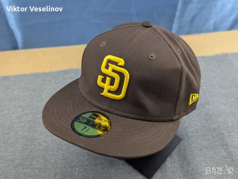 San Diego Padres New Era Snapback Cap Размер 7 3/4 Шапка с Козирка Кафява MLB, снимка 1