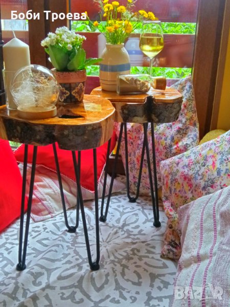 Бутикова маса за кафе от солидно букови дърво съчетава функционалност и стил, снимка 1