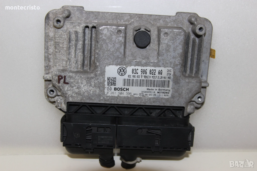 Моторен компютър Seat Leon 1P (2005-2013г.) 03C906022AQ / 03C 906 022 AQ / 0261S04396 / MED17.5.20, снимка 1