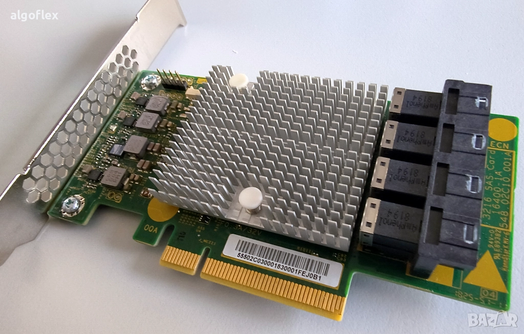 Контролер OEM LSI SAS/SATA 16п S3216L 9305-16i HBA JBOD IT-mode, снимка 1