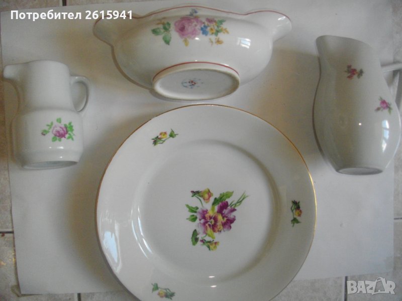 PORZELLAN-MADE IN BULGARIA-Ретро/Винтидж БГ Порцелан от СОЦА/Период НРБ-Китка-Нови Пазар, снимка 1