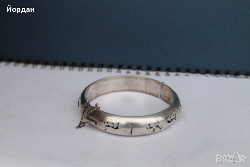 Дамска сребърна гривна, снимка 1