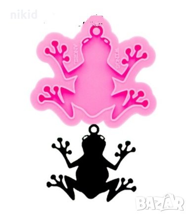 Жаба Висулка плосък силиконов молд форма декорация торта фондан шоколад и др, снимка 1