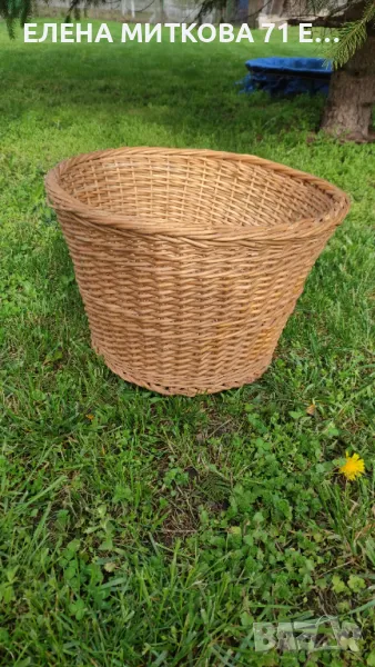 Плетен ратанов кошник дълбок, снимка 1