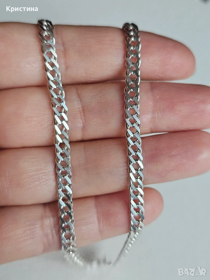 Красив сребърен синджир, снимка 1
