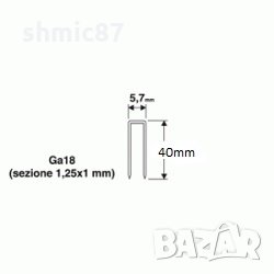 Скоби за пневматичен такер 40мм, снимка 1