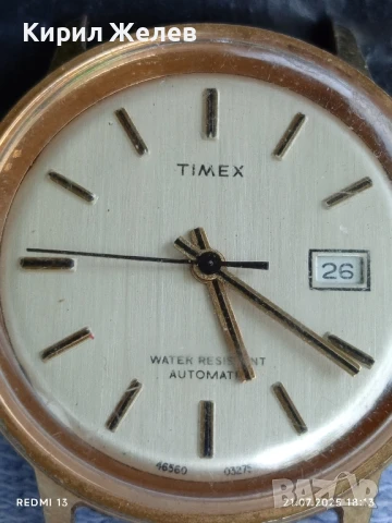 Стар механичен часовник TIMEX AUTOMATIC работи иска почистване рядък за КОЛЕКЦИЯ 32430, снимка 4 - Антикварни и старинни предмети - 51095395