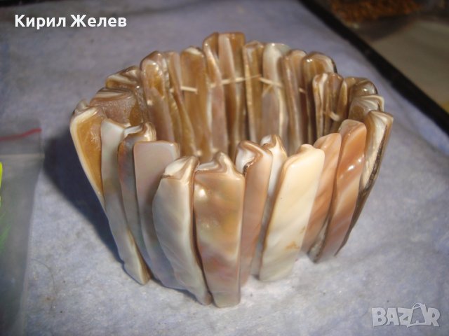 СЕДЕФЕНА ХЕНД МЕЙД ЛЯТНА ПЛАЖНА АРТ ГРИВНА КРАЛСКИ СЕДЕФ 10802, снимка 7 - Гривни - 37115290