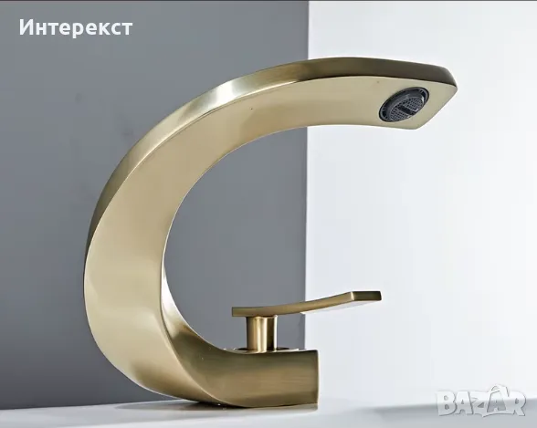 Смесител за умивалник златен мат, снимка 6 - Смесители - 49122458