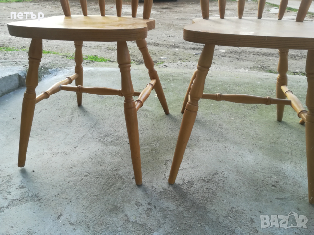 Столове трапезни комплект- стругован бук, снимка 7 - Столове - 44686368