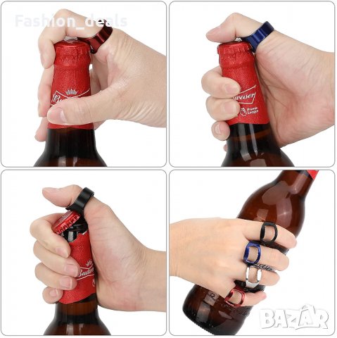 Нови 6 броя пръстен за отваряне на бутилки, бира Инструмент за пръсти , снимка 6 - Други - 33983544