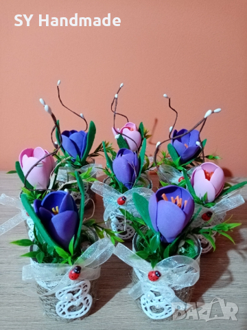 Вазичка с цвете , снимка 3 - Декорация за дома - 44434582