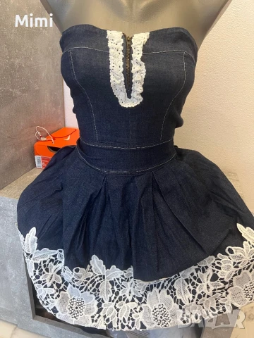 Кукленска дънкова рокля , снимка 5 - Рокли - 51055893