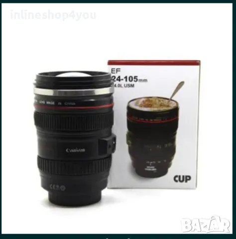 Ново! ХИТ! Чаша за чай, кафе и др напитки във формата на обектив, снимка 2 - Чаши - 49583011