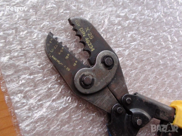 KLAUKE K25 für DIN 46234 - MADE IN GERMANY - PROFI DIN Пресоващи Клещи за кабелни обувки 0,75-16 mm², снимка 5 - Клещи - 52285259