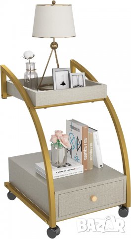 Мултифункционално шкафче / нощно шкафче / помощна масичка FJGS-ST06GR, снимка 2 - Шкафове - 39824722