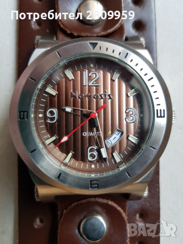 Мъжки часовник Nemesis с широк кожен маншет, снимка 2 - Мъжки - 36571510