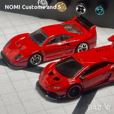 Hot Wheels Ferrari F40 Competizione & Lamborghini Huracan Super Trofeo 
