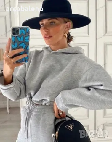 Дамски моден ежедневен комплект от две части с дълъг ръкав, 8цвята , снимка 8 - Комплекти - 47282957