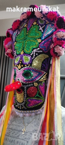 Кукерска маска, гугла, нова, Новодел, декорация