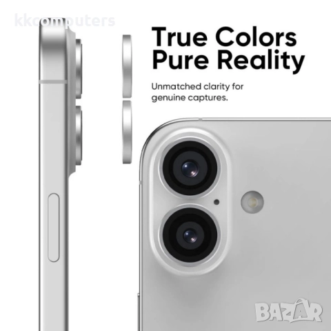 Стъклен протектор с метални рингове за задна камера MBX за Apple iPhone 17, Сребрист, снимка 2 - Фолия, протектори - 52490352