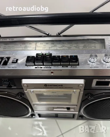 🔈Ретро колекционерски радиокасетофон Hitachi TRK-8180E Boombox🔈, снимка 4 - Радиокасетофони, транзистори - 55788024