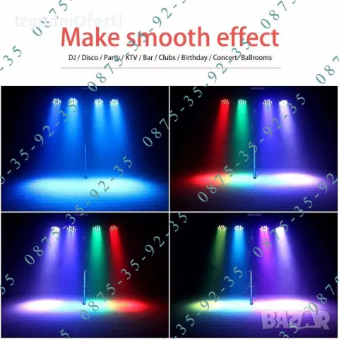+ДИСТАНЦИОННО 36 LED Диско Прожектор Парти Дискотечен лед Проектор PAR, снимка 15 - Прожектори - 49417336