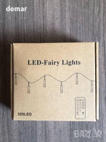 Realky коледни лампички, 41,2 м, 320LED водоустойчиви, с 8 режима, дистанционно, (топло бяло), снимка 9 - Декорация за дома - 48000702