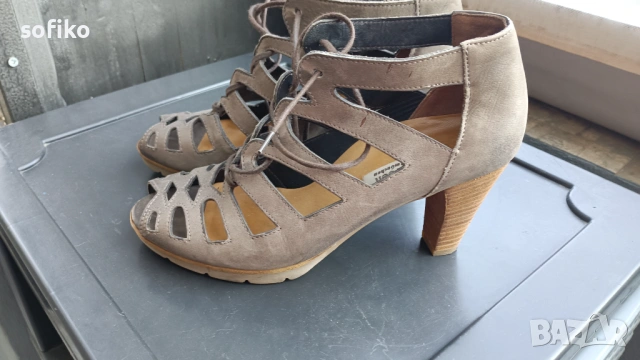 Paul Green сандали на ток 38, снимка 3 - Дамски обувки на ток - 54239048