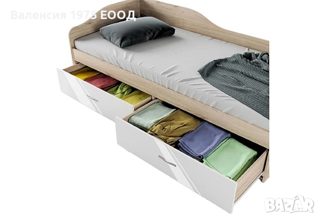 Легло с чекмеджета Сити 2023 сонома, орех или комбинация бяло/ арвен, снимка 12 - Спални и легла - 29589584